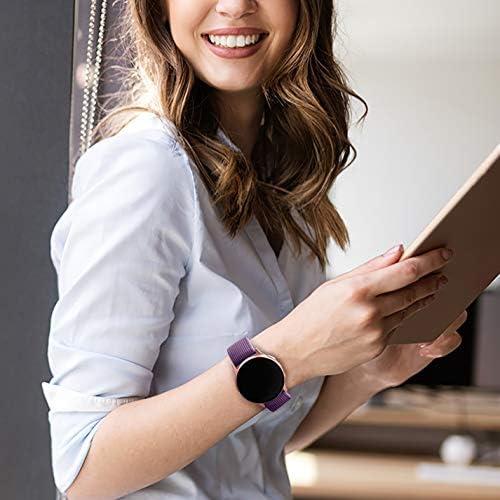 Lerobo Classic Band Compatible for Samsung Galaxy Active 2 44mm 40mm/Galaxy Watch 3 41mm/Galaxy Watch 42mm/Active 1, 20mm Silicone Watch Bands Replacement Bracelet Strap for Womens Man, Purple