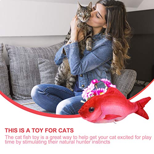 TOYANDONA Brinquedo elétrico para gatos e peixes, brinquedo de mastigar interativo para gatos, gatos