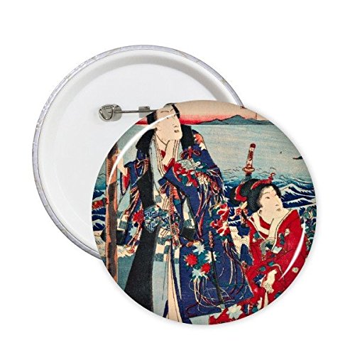 Badge Ukiyo japonais avec impression artistique haute définition pour vestes