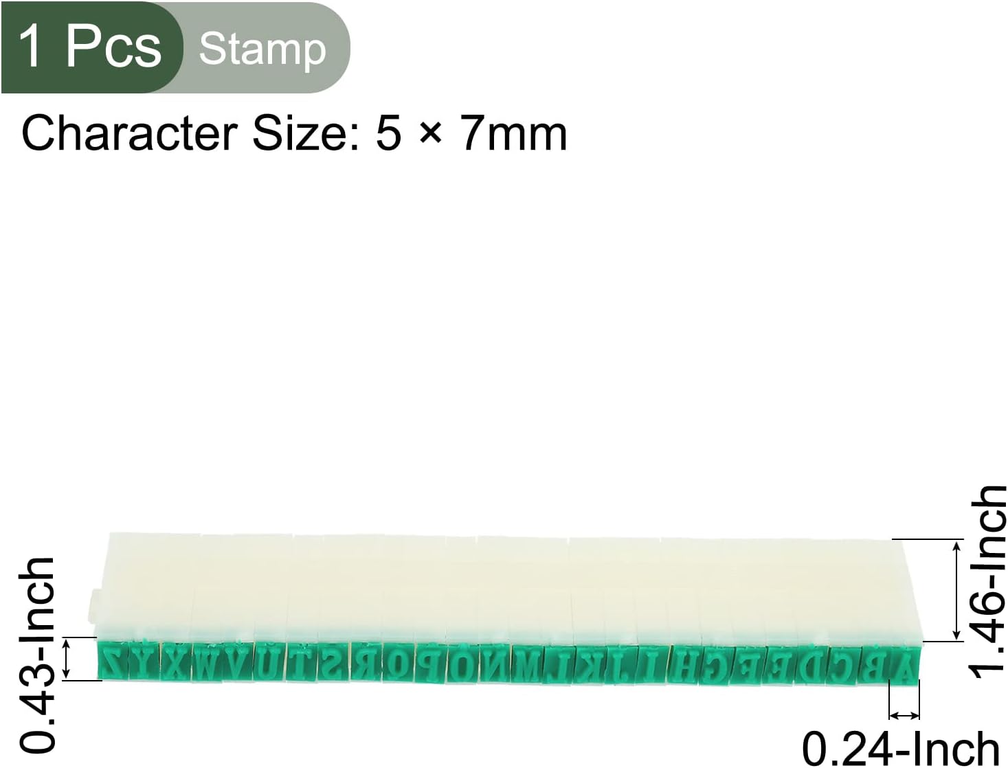 YOKIVE 2 Pack Combination Number Letter Stamp with 9 Digits Press Number, Great for DIY Crafts (Blue, Green, White, 1.46 x 0.43 x 0.24 Inches)