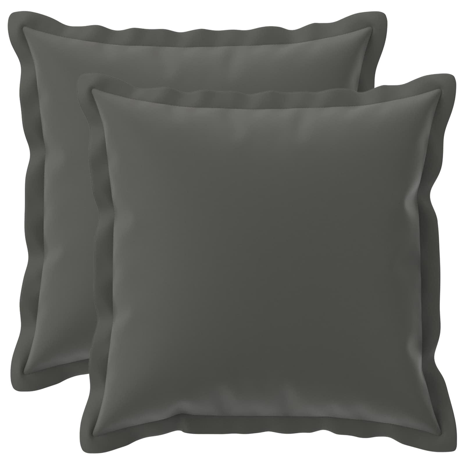 vidaXL Cushion Cover 2 pcs HOUTEN Anthracite 35 x 35 cm Polyester