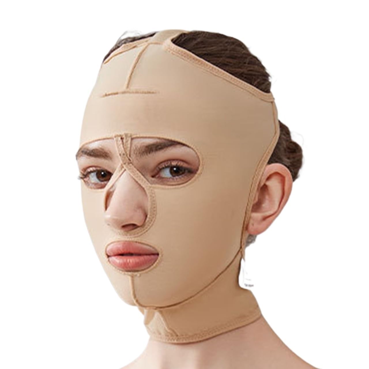 Womens Full Face Lift Strap Post Surgery Facelift Compression Neck and Chin Coverage Bandage Wrap Enhances Recovery(Medium)