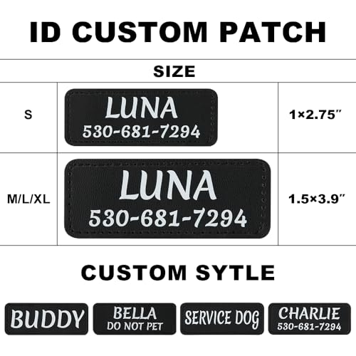 Personalized No Pull Dog Harness with Name and Phone Number,Adjustable Soft Padded Dog Vest, Reflective No-Choke Pet Harness with Easy Control Handle for Small, Medium and Large Dogs,Red,S Personalized No Pull Dog Harness with Name and Phone Number,Adjustable Soft Padded Dog Vest, Reflective No-Choke Pet Harness with Easy Control Handle for Small, Medium and Large Dogs,Red,S