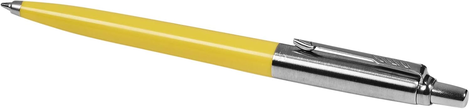 PARKER - Jotter ballpoint Pen with Velvet Pouch in Gift Box - black ink (yellow),18 x 5.4 x 2.8 cm - Image 4