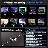 HOU keyboard case for Samsung Galaxy Tab S10+/S9 FE+/S9+/S8+/S7 FE/S7+ (12.4 inch) Keyboard with Floating Magnetic Stand,Multi-Touch Trackpad, S Pen Holder,7-Color Backlight-QWERTY Layout, Black - Image 2