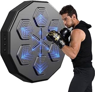 UPIKIT Music Electronic Boxing Wall Target Boxing Machine, Music Boxing Machine, Electronic Boxing Music Machine with 6 Lights and Bluetooth Sensor, Boxing Training Equipment with Boxing Gloves