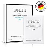 BOLIN Moisturizing Rich Collagen & Hyaluronic Acid Facial Mask 0.9FL.OZ.x 5 Pieces individually packaged bundle 100% cotton Cupra sheet, Anti Aging,Soothing, Deep Hydration,Made in Germany