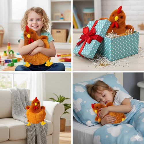 Qnvyw Plüsch Huhn Kuscheltier - Süßes Küken Spielzeug, Niedliches Spielzeug Als Geschenk Für Ostern Und Geburtstag