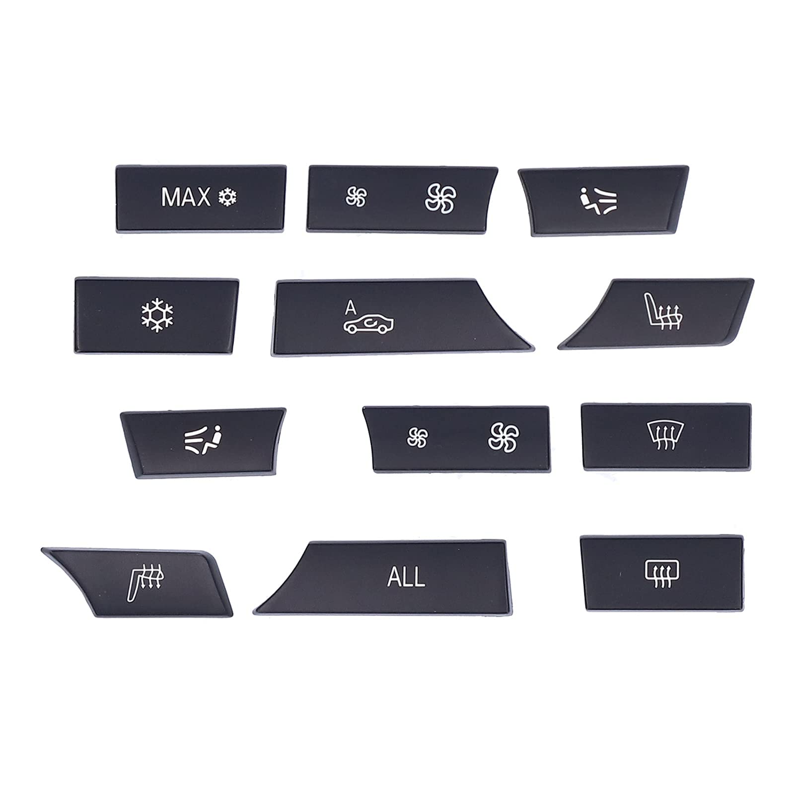 Bouton climatisation voiture, 12pcs capuchon interrupteur chauffage clé réparation, bouton AC plastique durable for BMW Série 5 Série 6 intérieur auto