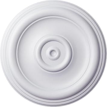 Ekena Millwork CM12TR Traditional Ceiling Medallion Fits Canopies up to 2 3/4"12"OD x 1"P Primed 1 each