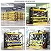 Tool Organizers and Storage, Adjustable 4-Tier Heavy Duty Shelving, 660 lbs Load Capacity per Layer, with 30 Metal Hook, Easy Install Utility Storage Rack(Yellow,200 * 50 * 120cm/79 * 20 * 47in)