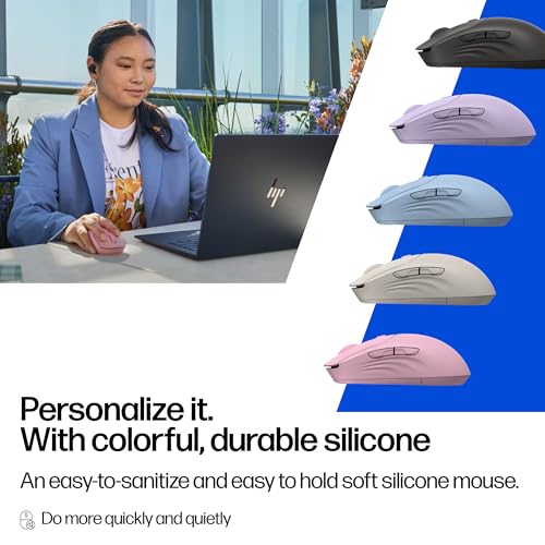 Image of HP Silent Wireless Mouse HP 400 | Bluetooth 2.4GHz USB Dongle Connection, High Precision Sensor with up to 6000 DPI Silicone, Energy Saving Design for Up to 24 Months (Battery Operated), Symmetrical
