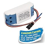 Chanzon LED Driver 900mA (Constant Current Output) 6V-10V (Input 85-277V AC-DC) (2-3) x3 9W 10W Power Supply 900 mA Lighting Transformer Drivers for 10 W High Power COB Light Lamp Bulb (Plastic Case)