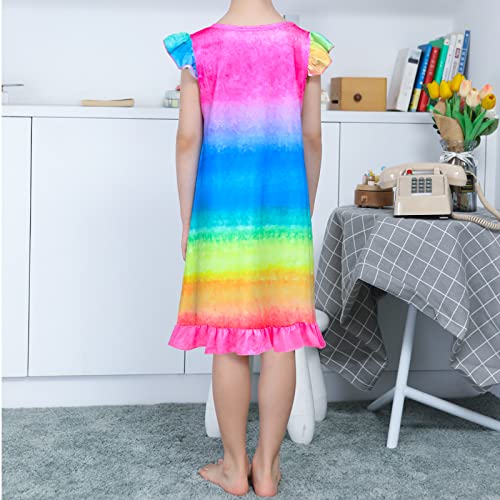 Image of Girls Nightgowns Unicorn Sleepwear Night Sleep Dress Pajamas Little Kids Toddler Soft Nightgown