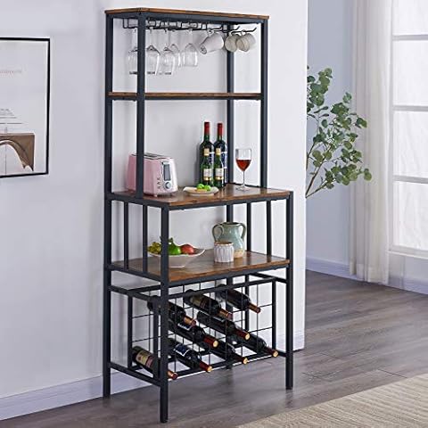 OIAHOMY Industrial Wine Bakers Rack Cover