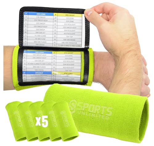 Image of Sports Unlimited Adult Triple Wrist Coach, Football Wristbands for Plays, Baseball Wristbands, QB Arm Bands