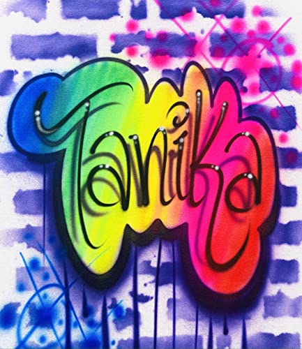 Airbrush Urban Graffiti Name Design T Shirt3