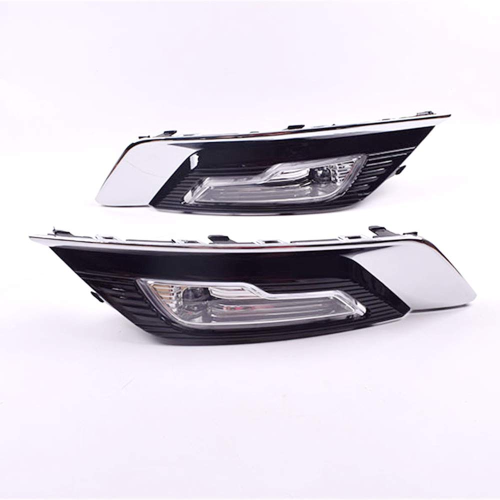 July King LED Daytime Running Light DRL for Ford Mondeo 2017 2018, 6000K LED Front Bumper Fog Lamp With Fog Lamp Cover