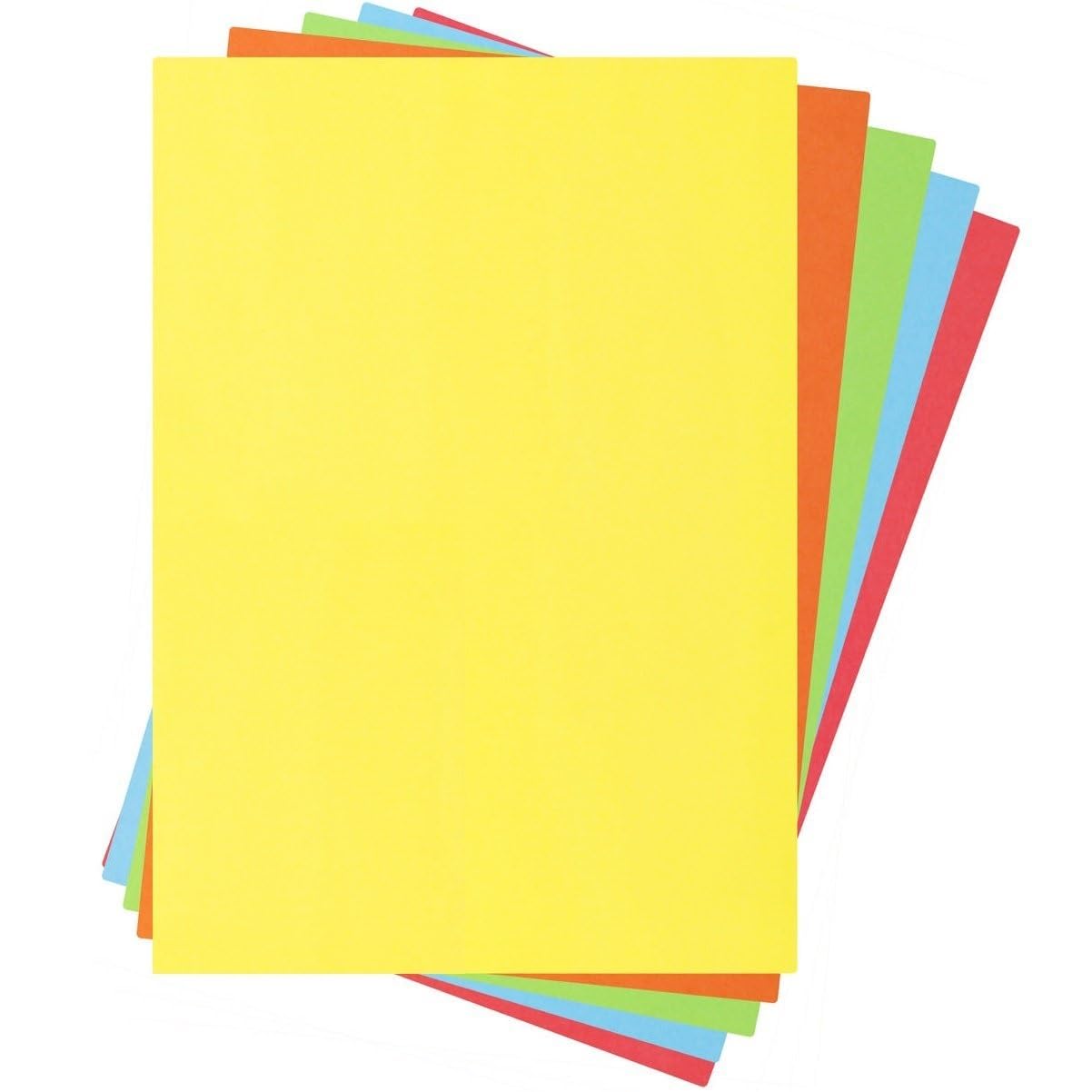 A4 80gsm Assorted Coloured Paper 100 Sheets (Bright Mix)