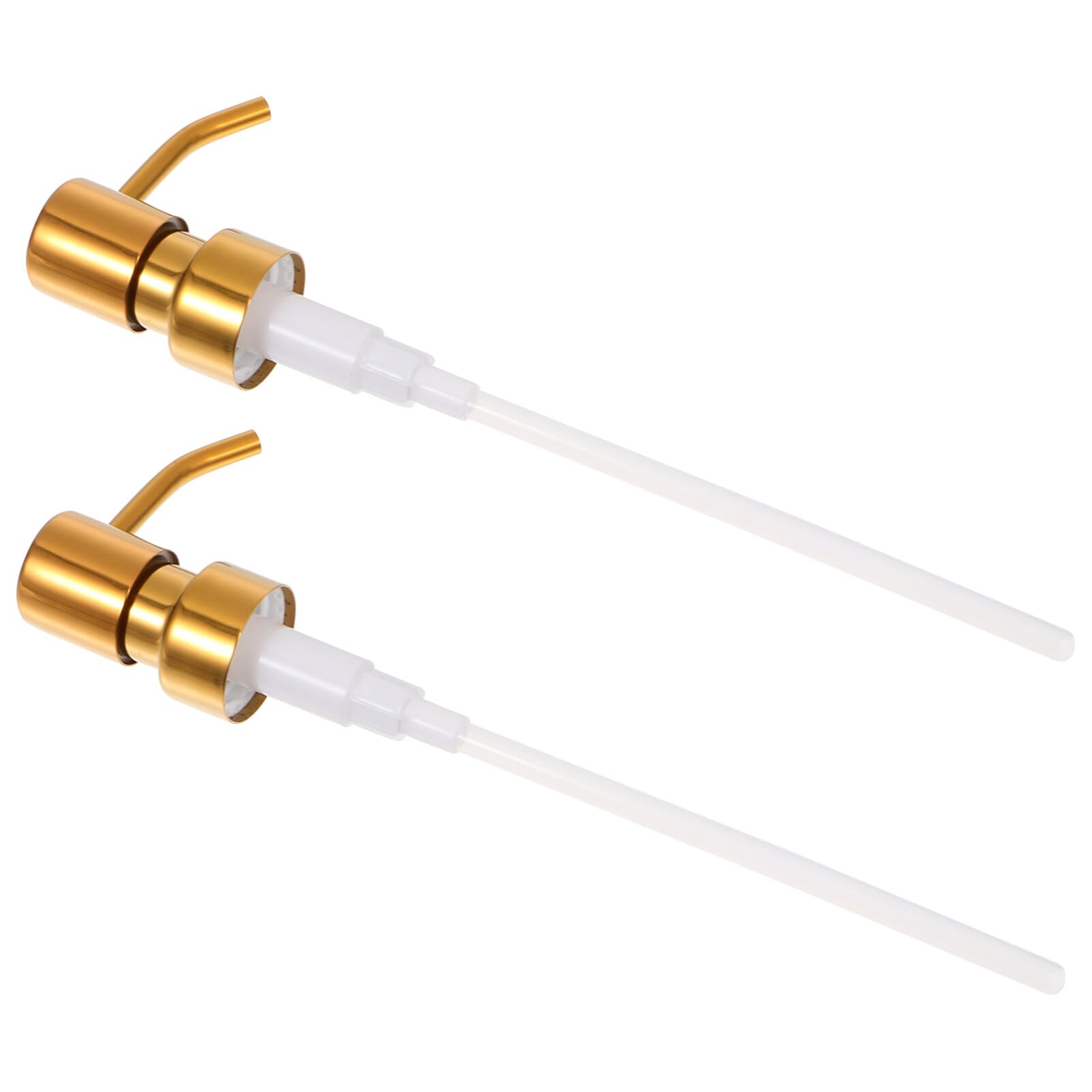 LuxshinySoap Dispenser Pump 2pcs Stainless Steel Lotion Dispenser Pumps Shampoo Conditioner Dispenser Pump Head Replacement for Bottle