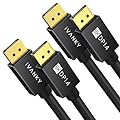 IVANKY 8K DisplayPort 1.4 Cable, [2 Pack, 6ft] High Speed DP Cable, [8K@60Hz, 4K@144Hz, 2K@240Hz] HBR3 Support 32.4Gbps, HDR, HDCP, High Speed Display Port Cord for Gaming Monitor,Graphics,PC,Laptop
