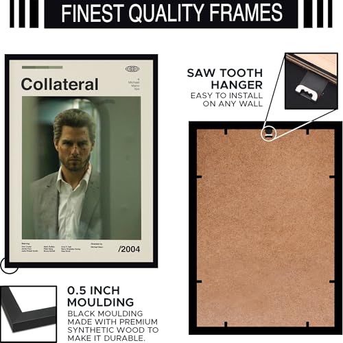 Image of BLINKART Collateral Vintage Movie Poster Frame 8x12 Inch | Premium 300 GSM Paper Wall Print | Mid Century Vintage Film Artwork for Home, Bedroom, Living Room, Office | Framed Photo Decor