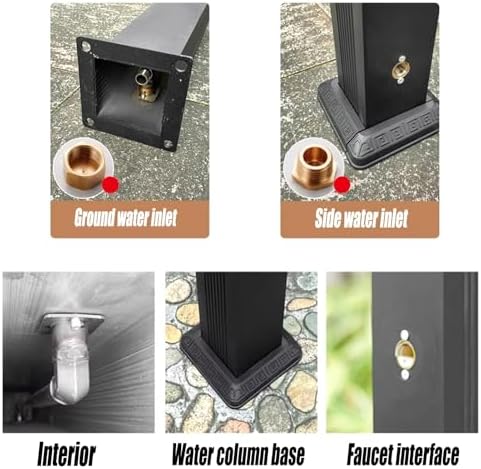 Freestanding Garden Water Column & Hose Stand - 29.9in Outdoor Antifreeze Dispenser with Lock Faucet for Efficient Irrigation & Watering Solutions, Durable & Stylish Garden Accessory