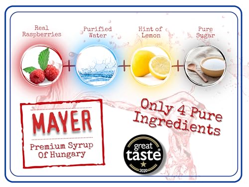 Image of Raspberry Syrup, Dye Free Syrup for Coffee, Cocktails & Lemonade, 2 Pack | Award-winning. Real raspberries, nothing artificial. Cocktail mixer, mocktails, smoothies & snow cone. Vegan, gluten-free.