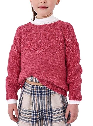 Mayoral Textured Jumper for Girls Cherry4
