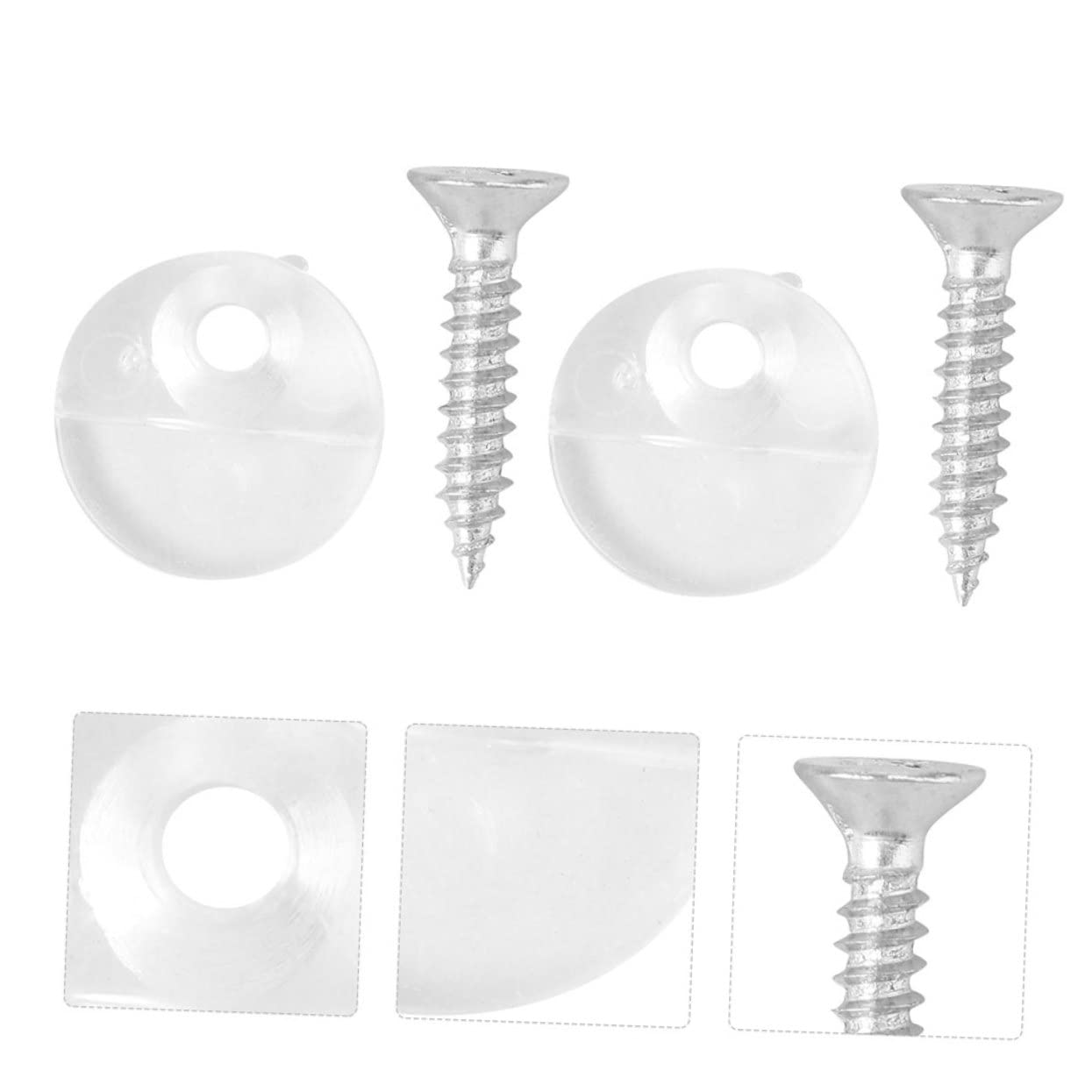 DOITOOL Mirror Clips Kit - 50pcs Transparent Glass Retainer Clips With Screws For Mirrors, Windows, Fireplaces - View #5