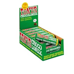 Tony’s Chocolonely – Chocoladereep Melk Hazelnoot – 35 x 47 gram – Fairtrade Chocolade