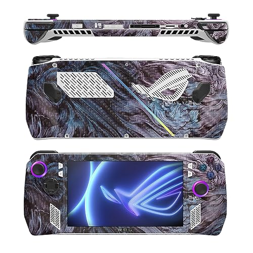 Image of MightySkins Carbon Fiber Skin Compatible with Asus ROG Ally - Angry Ripple | Protective, Durable Textured Carbon Fiber Finish | Easy to Apply