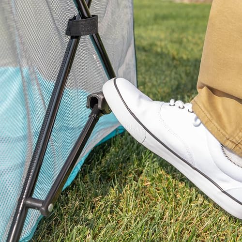 Image of Regalo Safety My Play Portable Baby Playpen & Play Yard, Foldable 6-Panel Indoor Outdoor Playpen for Babies & Toddlers, Mesh Sides, Washable Fabric, 48 inch, Aqua /Black