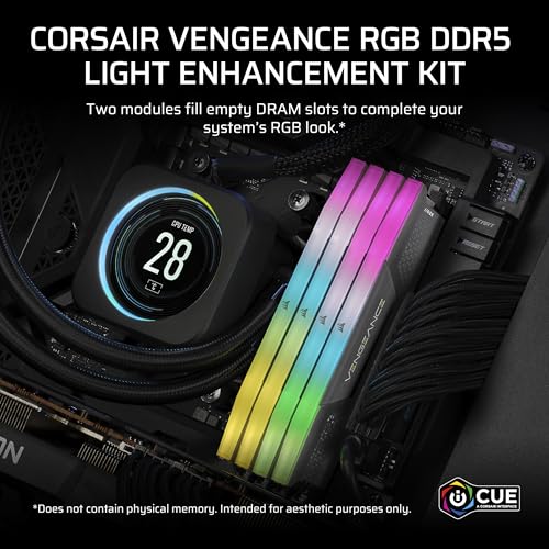 CORSAIR VENGEANCE RGB DDR5 Light Enhancement Kit (No Physical Memory) – Grey - Image 3