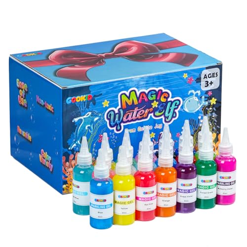 Magic Water Elf Toy Kit for Kids Ages 3-12, DIY Sensory Craft with 20 Bottles of Magic Gel, 20 Molds, STEM Educational Science Activity, Water Beads for Kids Ages 6-12, Birthday Party Gifts