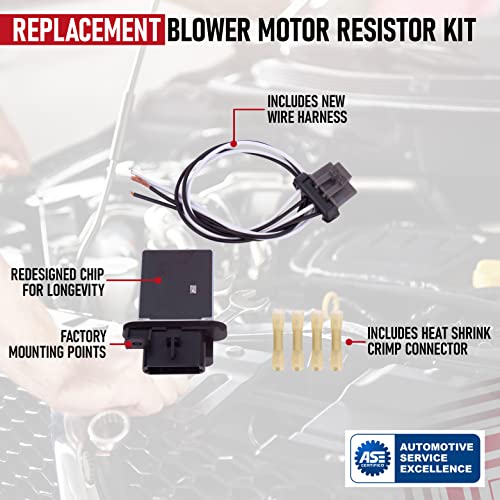 Replacement Ac Blower Motor Resistor Kit - Replaces 973-582, 8713804050, 8713804052, ‎4P1650, Ja1772, Ru1435 - Compatible With Toyota Tacoma Vehicles - 2005, 2006, 2007, 2008, 2009, 2010-2017 #TOP3