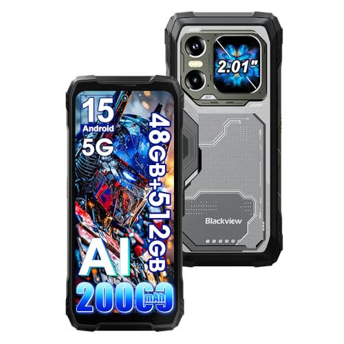 Blackview XPLORE 1 (48GB+512GB) AI 5G Unlocked Rugged Phone,22000mAh Battery, 6.78