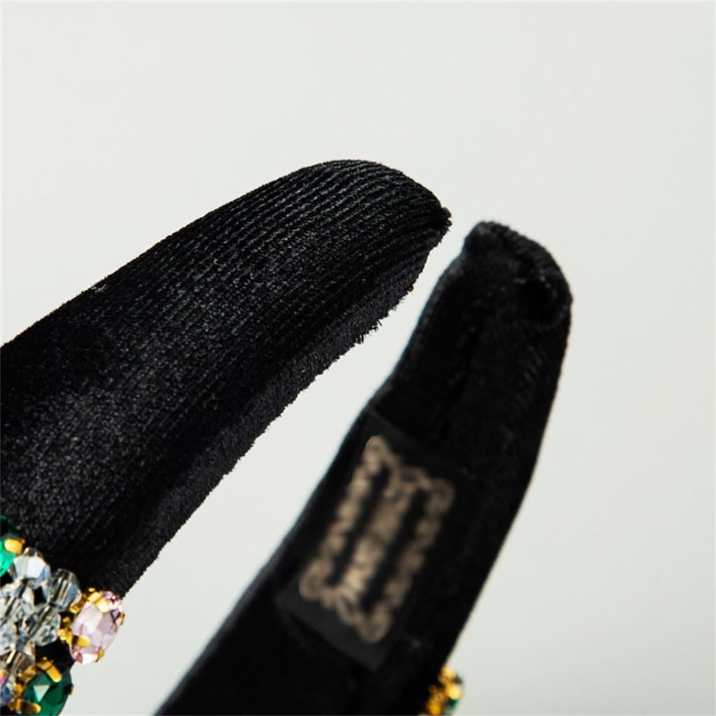 Vintage Baroque Colorful Full Diamonds Hair Bands Wide Bangs Prom Accessories image 4