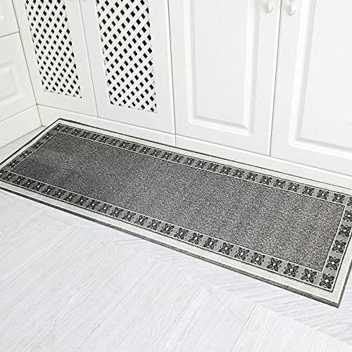 Gloria Bordered Design Non Slip Rubber Back Kitchen Rug