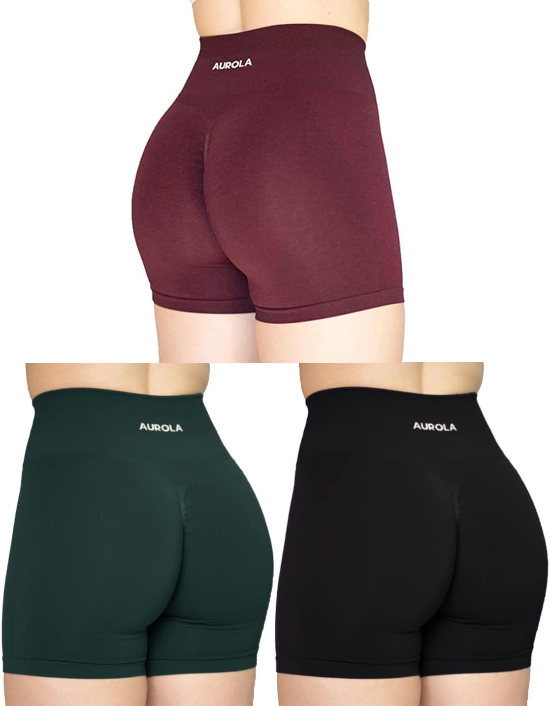 Buy AUROLA Intensify Workout Shorts for Women Seamless Scrunch Short Gym  Yoga Running Sport Active Exercise Fitness Shorts, Cork, X-Small at