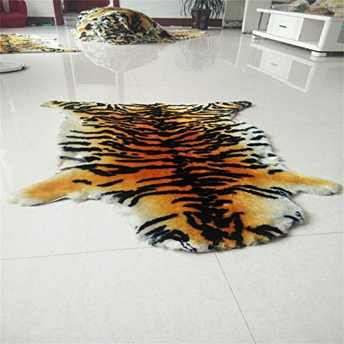 Tiger Area Rug Chic Style Leopard Skin Printed Rugs Australia Sheepskin Carpet Soft Plush Eco-Friendly Fits Perfectly In Living Room/Bed Room Or As A Couch Decor One Pelt 1 Pack #TOP5