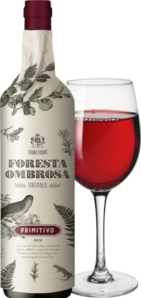 Foresta Ombrosa Puglia IGT Cuore Verde Rotwein 9 x 0,75l VINELLO - 9 x Weinpaket inkl. kostenlosem VINELLO.weinausgießer