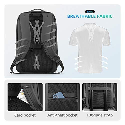 MARK RYDEN Slim Laptop Backpack for Men, High Tech Backpack with Scratch Resistant Shell and USB Charging Port, Waterproof Business Backpack Ideal for Working, Commuting, Daily4