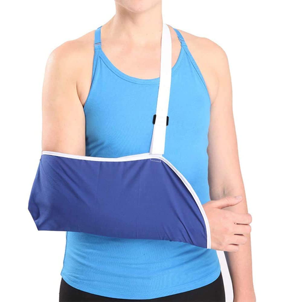 Teean Cotton Arm Pouch Breathable Arms Sling Pouch With Sprain Shoulder Cushion- Support Medium, Assorted (Made In India)