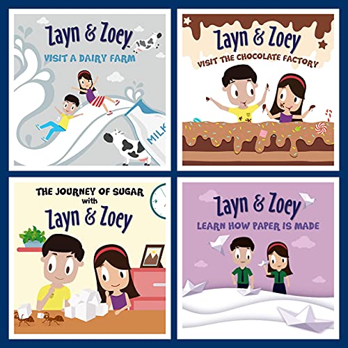 Zayn & Zoey Farm to Table Series (Set of 4 books - Dairy, Sugarcane, Chocolate, Paper)