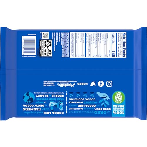 Image of Oreo Double Stuf Chocolate Sandwich Cookies, Family Size, 18.71 oz (Pack of 2)
