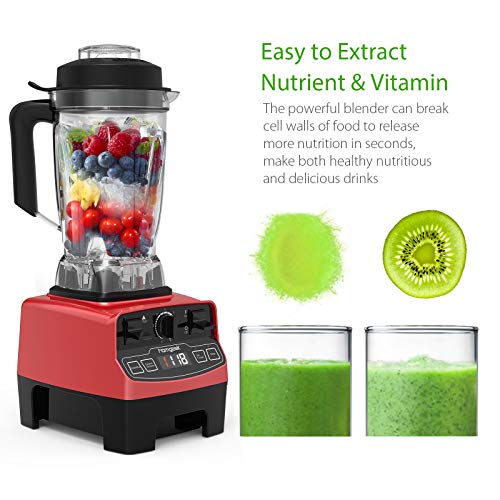 homgeek Countertop Smoothie Blender 1450W, High Speed Blender for Kitchen with 4 Blending Preset Programs, 8 Adjustable Speeds Control and 70 Oz Tritan Pitcher for Shake, Smoothies, Soup