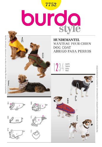 Burda Accessories Dog Coats Sewing Pattern-7752