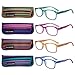 EYEGUARD 4 Pack Reading Glasses for Women Fashion Colorful Gradient Readers