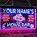 ADVPRO Personalized Your Name Custom Home Bar Beer Established Year Dual Color LED Neon Sign Red & Blue 16 x 12 Inches st6s43-p1-tm-rb